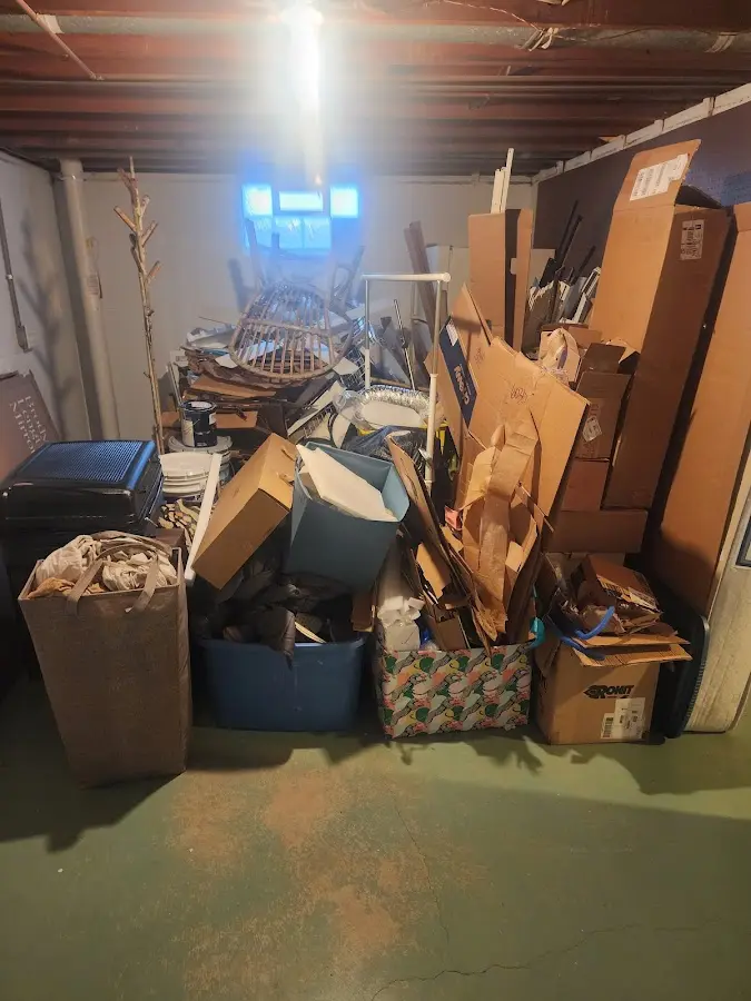 Roll-off dumpster container at job site for Cleanout Dumpster Rental in Whitehouse